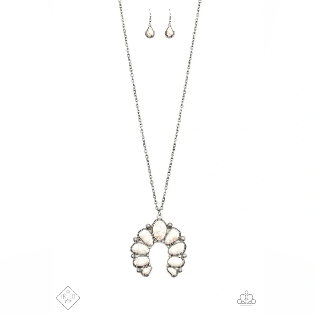 β€οΈβπ₯5/$25β€οΈβπ₯ Stone Monument White Necklace - Picture 2 of 3